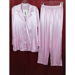 NWT NOS Superb LA Perla 2 Pc Silk Satin Pink Pajama Set italy